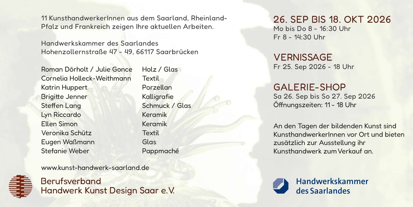 Ausstellung 26.09.26 18.09.26 2 Flyer: Ausstellung 26.09.26 18.09.26 2